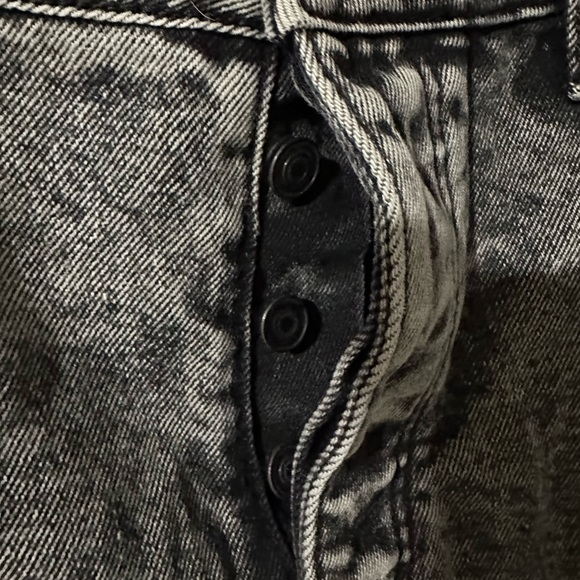 Fashion Nova Black Distressed Jean Shorts - Picture 3 of 4